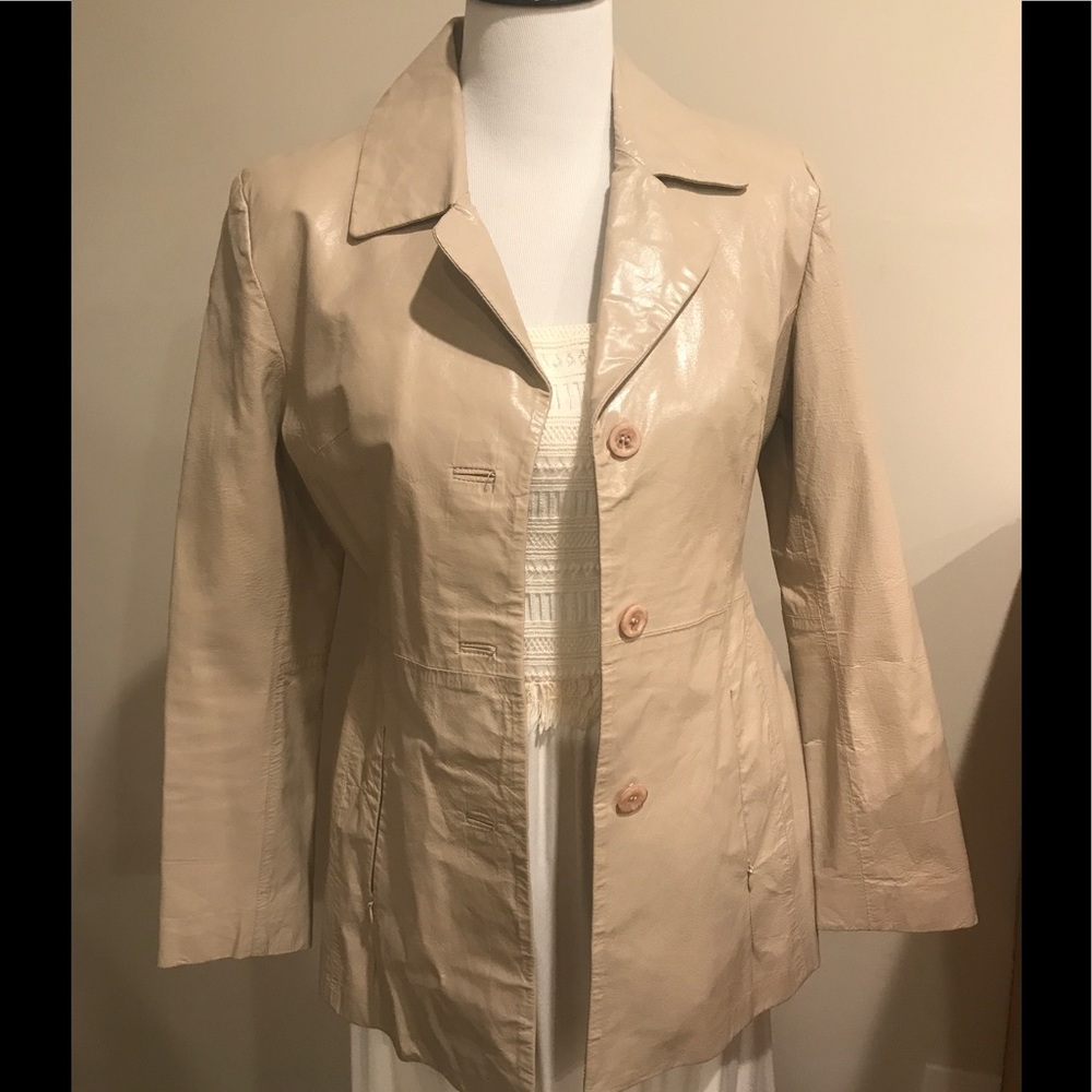 BRANDON THOMAS Leather Blazer!